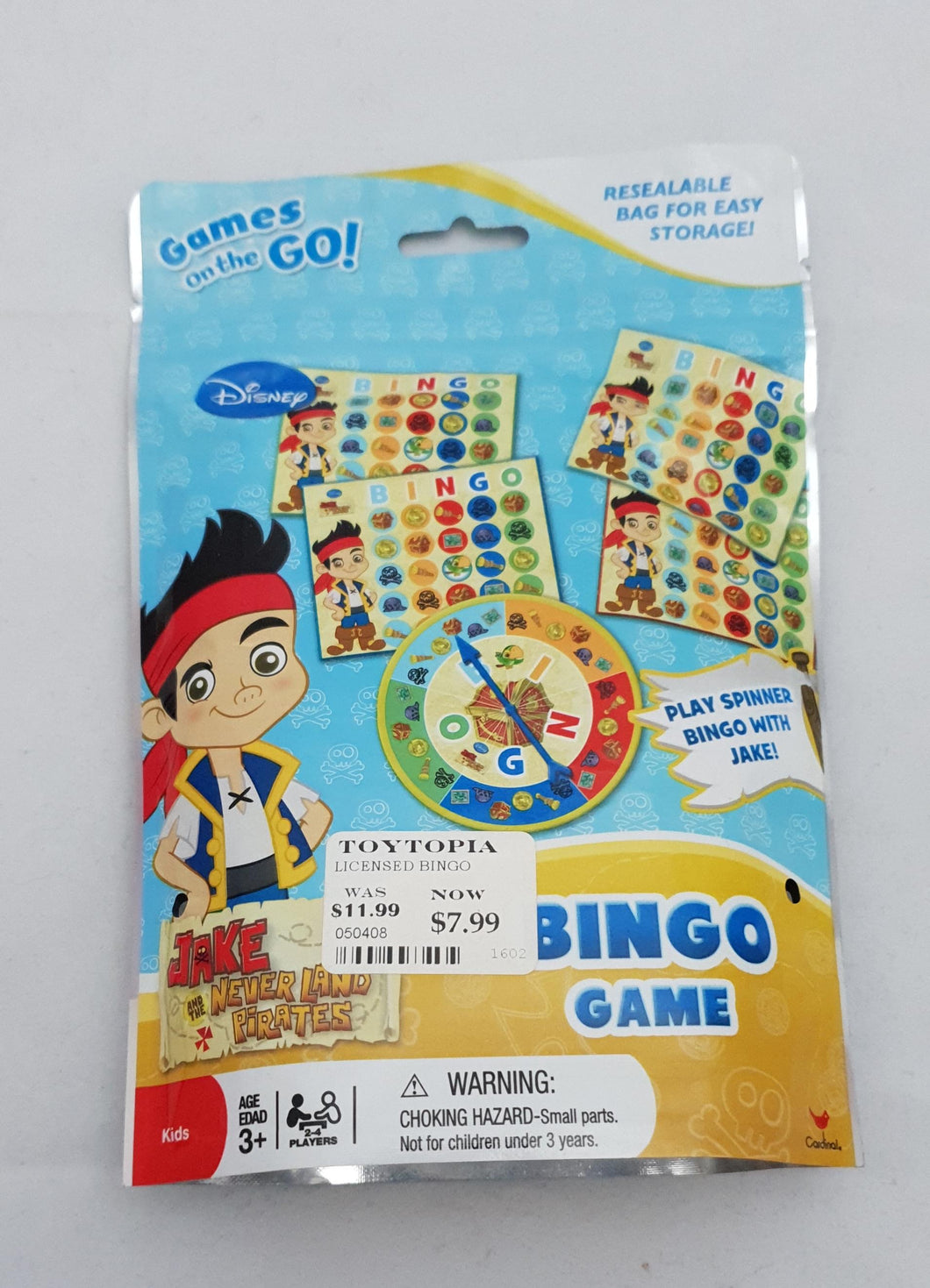 Jake the Pirate Bingo game