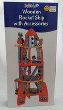 Load image into Gallery viewer, Wooden Rocket Ship w/accessories
