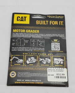 CAT Motor Grader Metal Earth