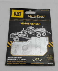 CAT Motor Grader Metal Earth