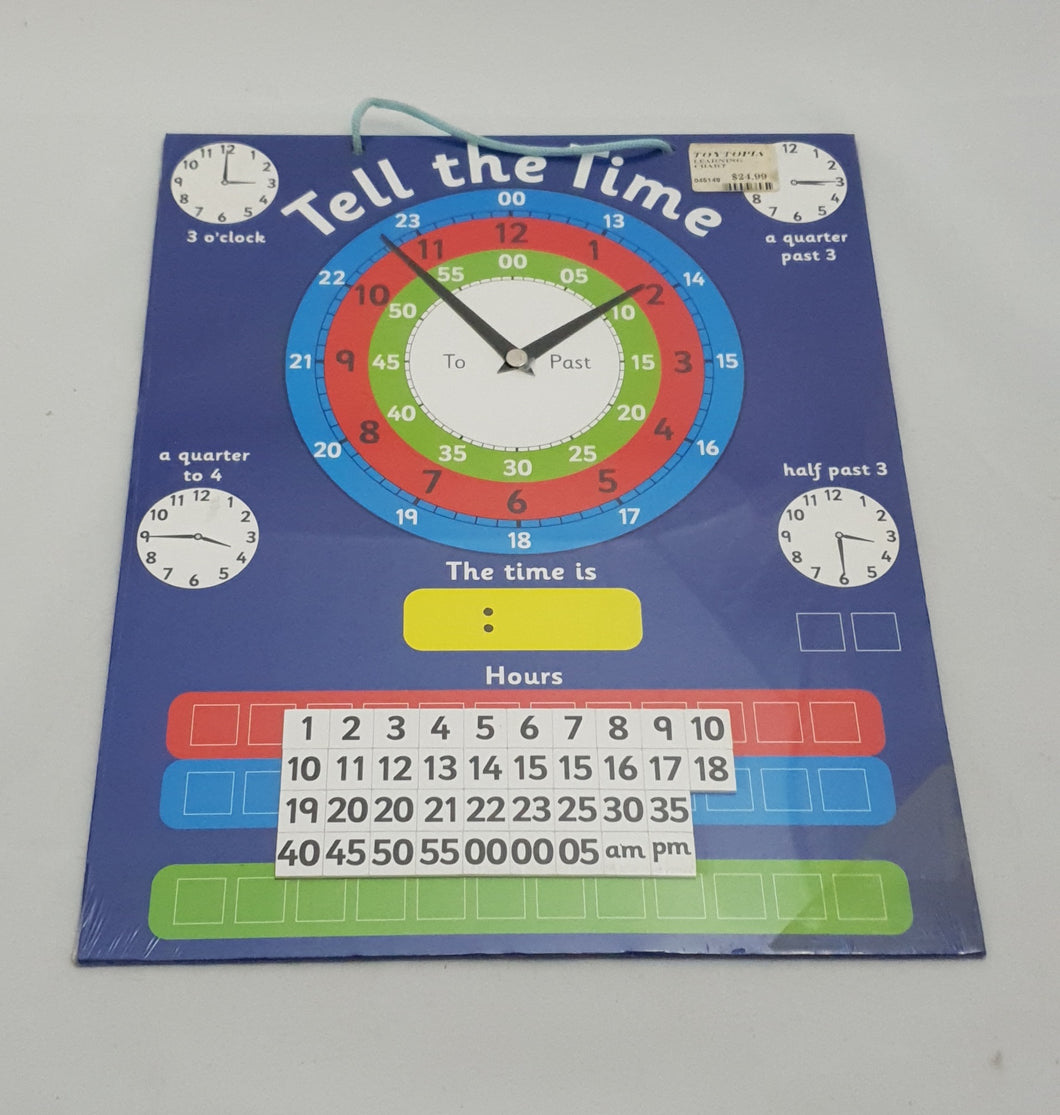 Tell the Time Learning Chart