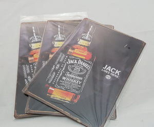 Tin Sign Jack Daniels Bottle